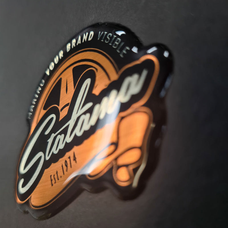 Domedekaler — 3D-klistermärken med polyuretankupol